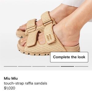Miu miu new season raffia dad sandal